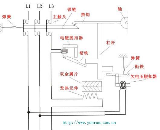 空氣開關(guān)工作原理圖
